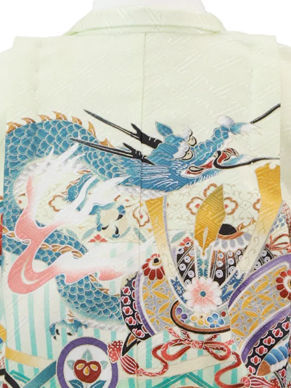 3歳(羽織袴)黄緑 七五三