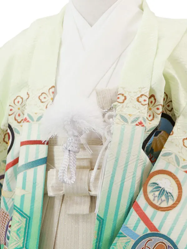 3歳(羽織袴)黄緑 七五三