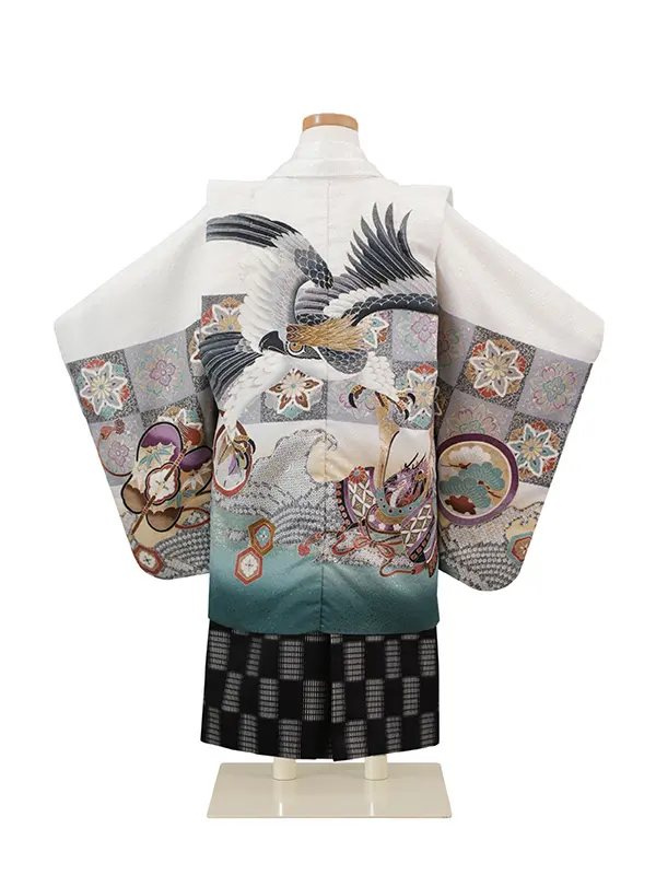 3歳(羽織袴)白 七五三