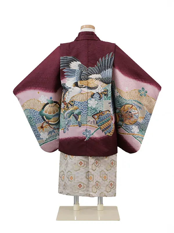 4歳(羽織袴)えんじ 七五三