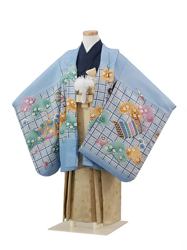 5歳(羽織袴)水色 七五三
