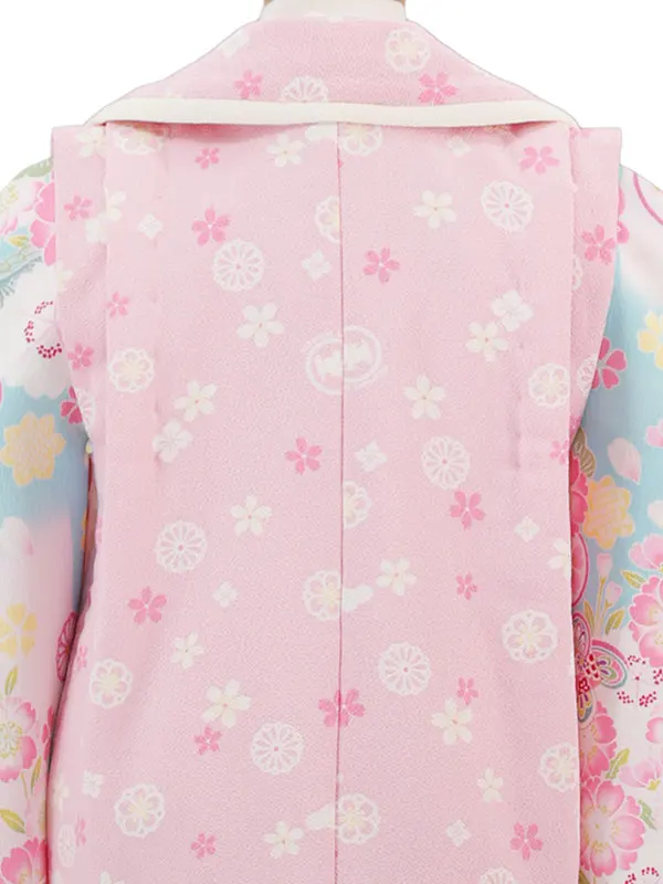 pomponette 3歳(被布)水色 七五三