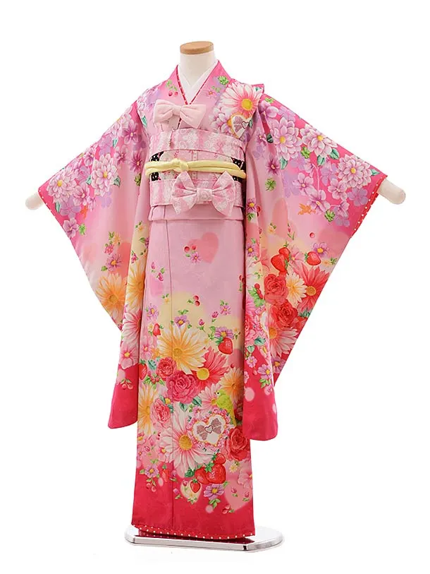 松田聖子 7歳(四つ身)ﾋﾟﾝｸ 七五三