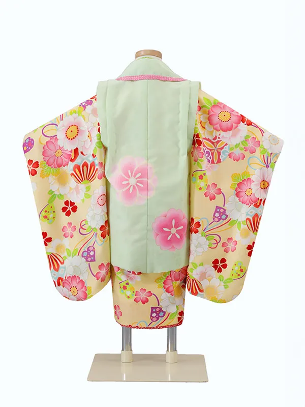 式部浪漫 2歳(被布)緑 七五三