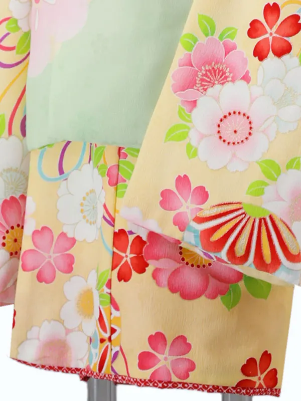 式部浪漫 2歳(被布)緑 七五三