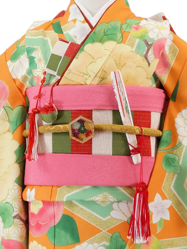 6歳(四つ身)ｵﾚﾝｼﾞ 七五三