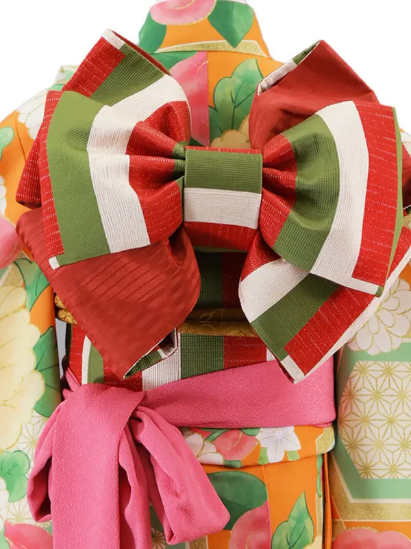 6歳(四つ身)ｵﾚﾝｼﾞ 七五三