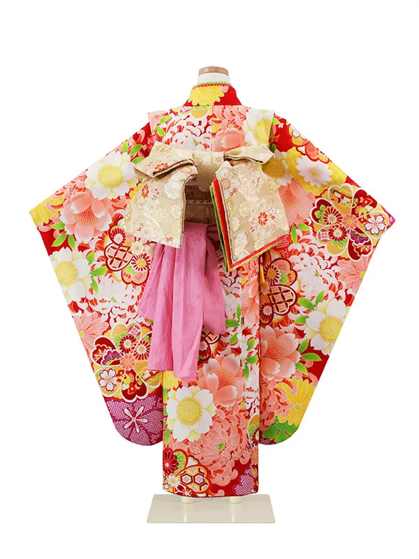 6歳(四つ身)赤 七五三