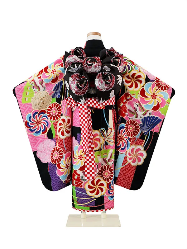 ジャパンスタイル 7歳(四つ身)黒 七五三