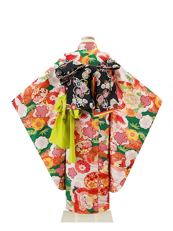 式部浪漫 6歳(四つ身)緑 七五三