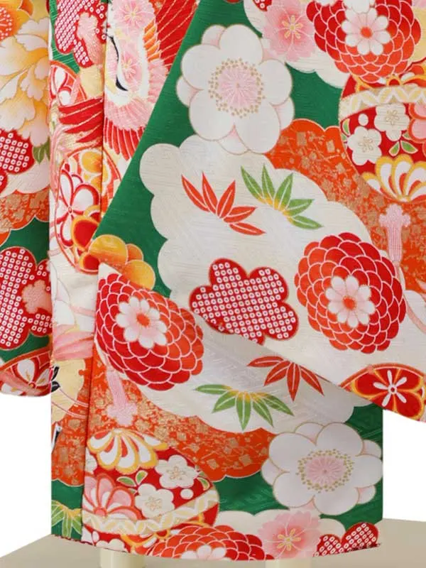 式部浪漫 6歳(四つ身)緑 七五三