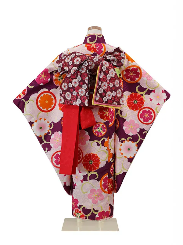 式部浪漫 7歳(四つ身)紫 七五三