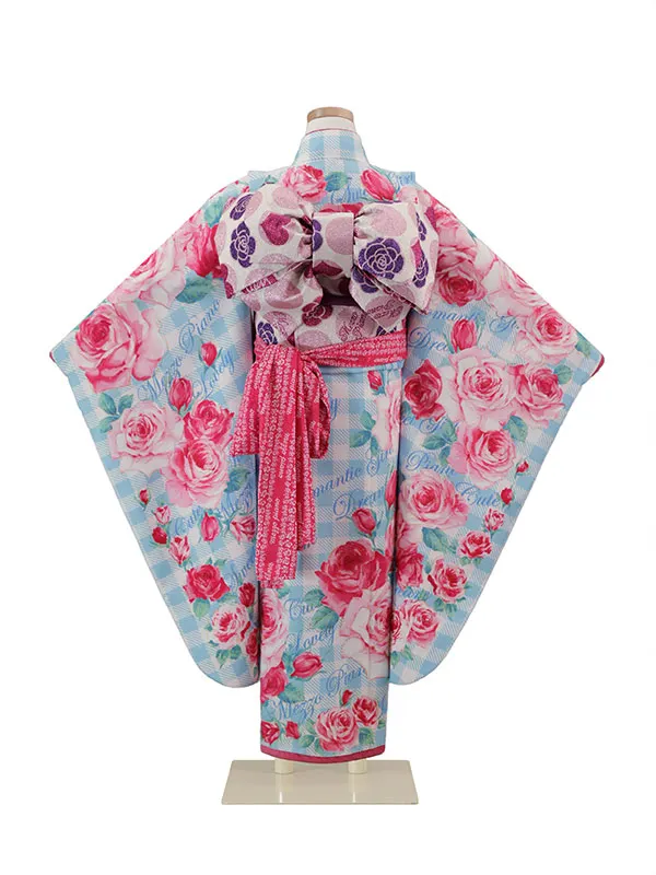 ﾒｿﾞﾋﾟｱﾉ  6歳(四つ身)水色 七五三