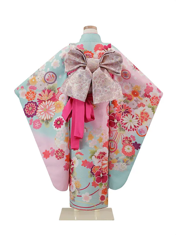 式部浪漫 6歳(四つ身)水色 七五三