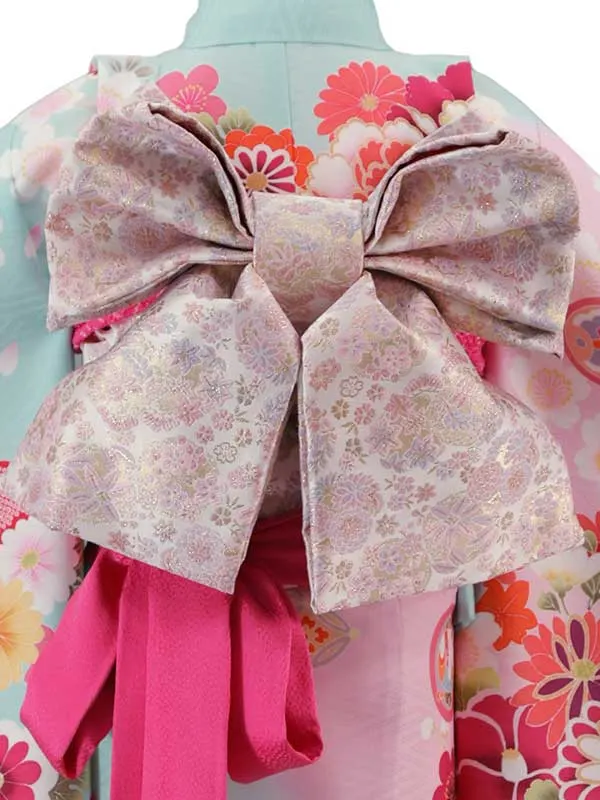 式部浪漫 6歳(四つ身)水色 七五三