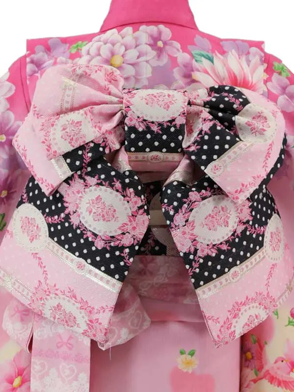 松田聖子 6歳(四つ身)ﾋﾟﾝｸ 七五三