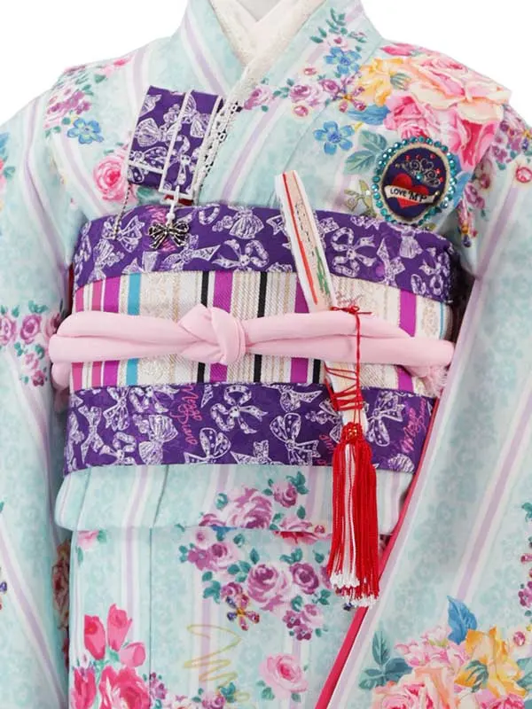 ﾒｿﾞﾋﾟｱﾉ  6歳(四つ身)水色 七五三