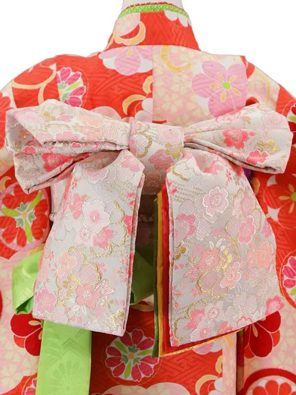 式部浪漫 7歳(四つ身)ｵﾚﾝｼﾞ 七五三