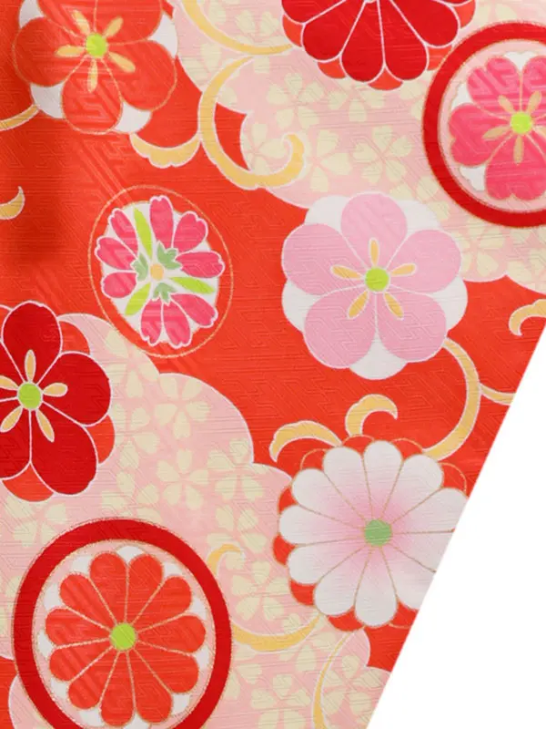 式部浪漫 7歳(四つ身)ｵﾚﾝｼﾞ 七五三