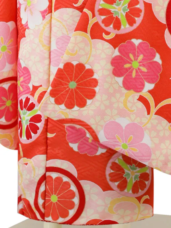 式部浪漫 7歳(四つ身)ｵﾚﾝｼﾞ 七五三