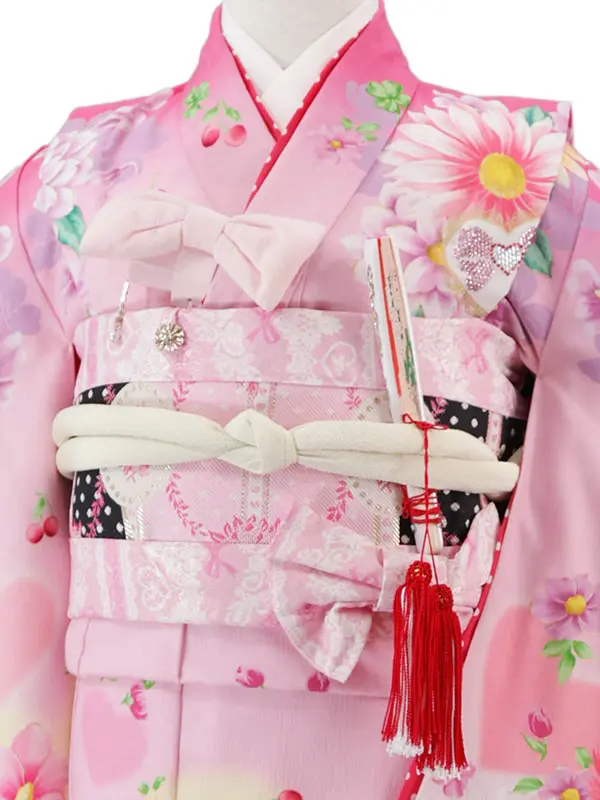 松田聖子 7歳(四つ身)ﾋﾟﾝｸ 七五三