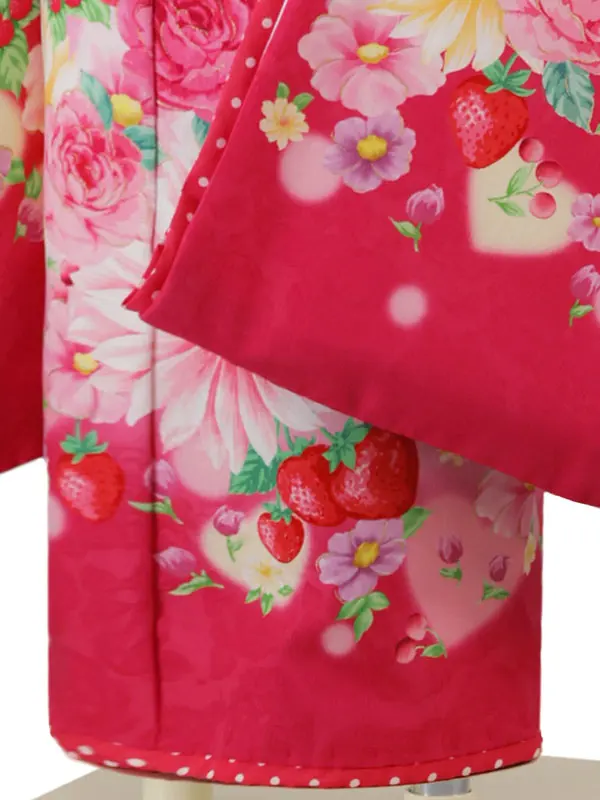 松田聖子 7歳(四つ身)ﾋﾟﾝｸ 七五三