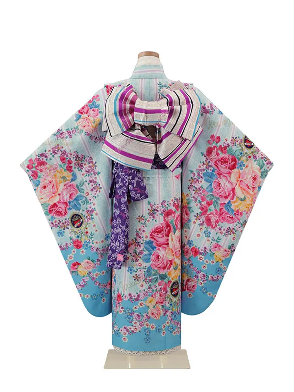 ﾒｿﾞﾋﾟｱﾉ  7歳(四つ身)水色 七五三