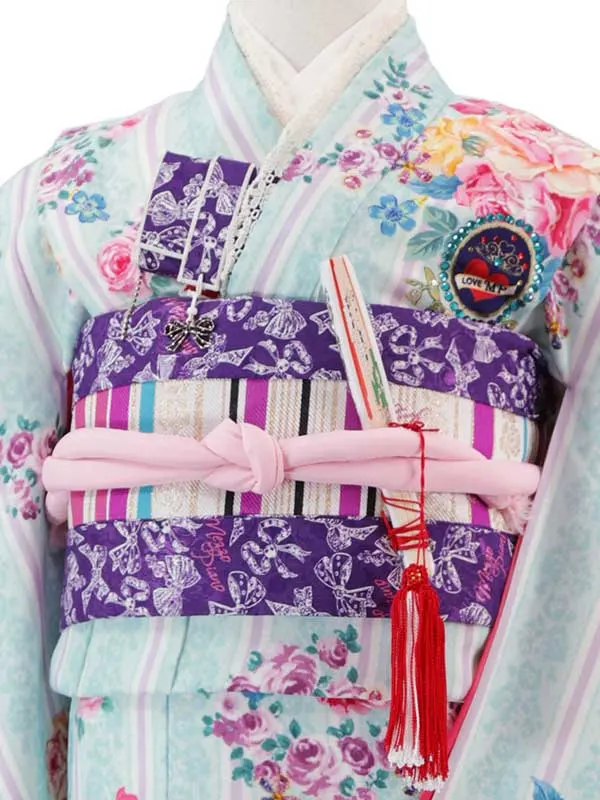 ﾒｿﾞﾋﾟｱﾉ  7歳(四つ身)水色 七五三