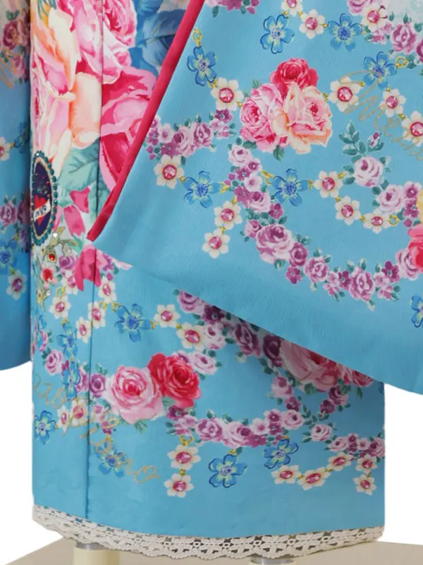 ﾒｿﾞﾋﾟｱﾉ  7歳(四つ身)水色 七五三