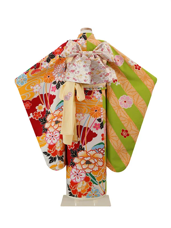 ぷちぷり 7歳(四つ身)黄緑 七五三