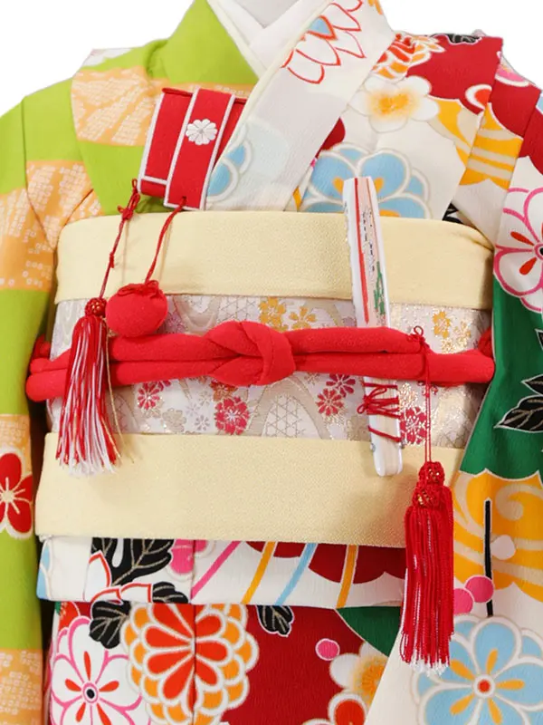 ぷちぷり 7歳(四つ身)黄緑 七五三