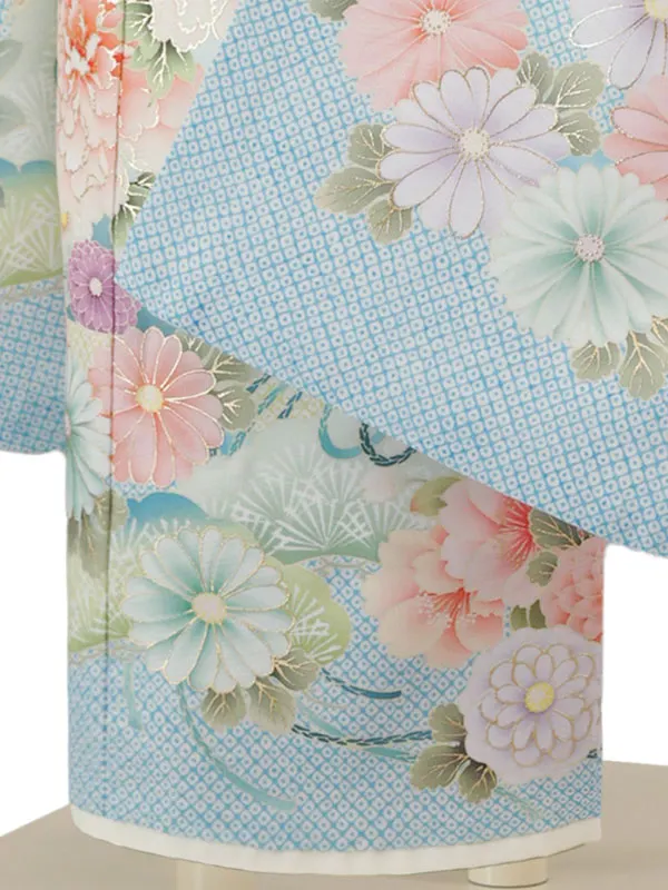 華徒然 6歳(四つ身)水色 七五三