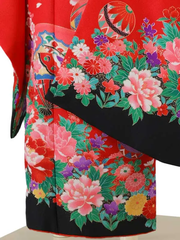 7歳(四つ身)赤 七五三