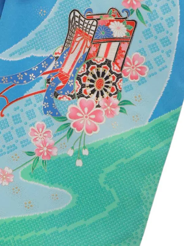 7歳(四つ身)水色 七五三