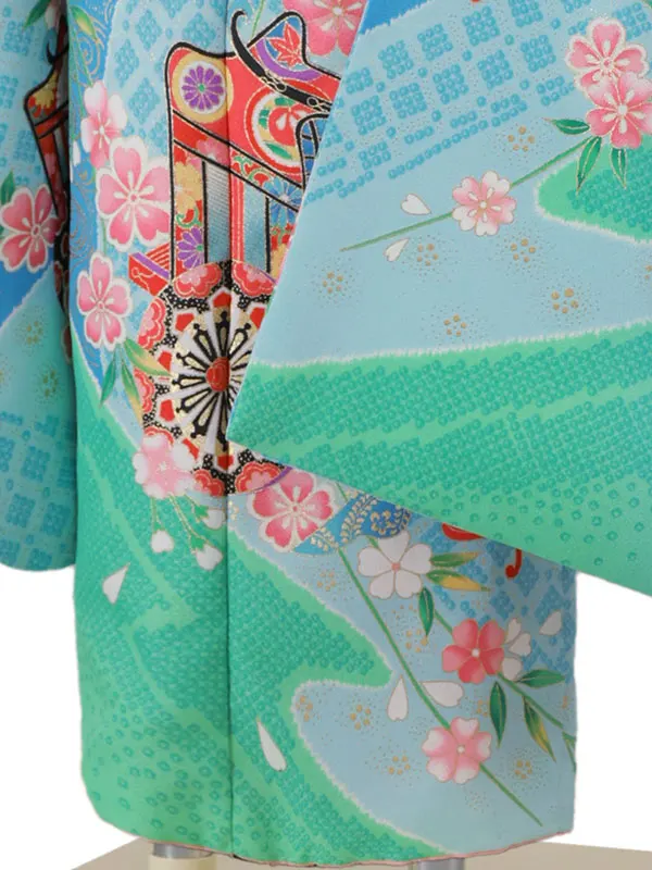 7歳(四つ身)水色 七五三