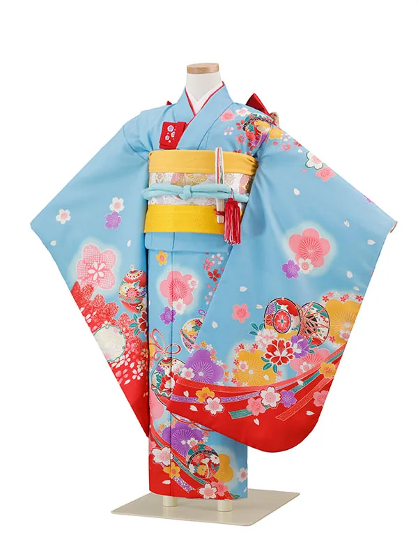 7歳(四つ身)水色 七五三