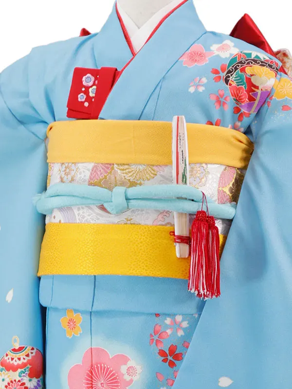7歳(四つ身)水色 七五三