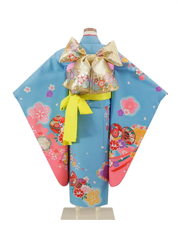 7歳(四つ身)水色 七五三