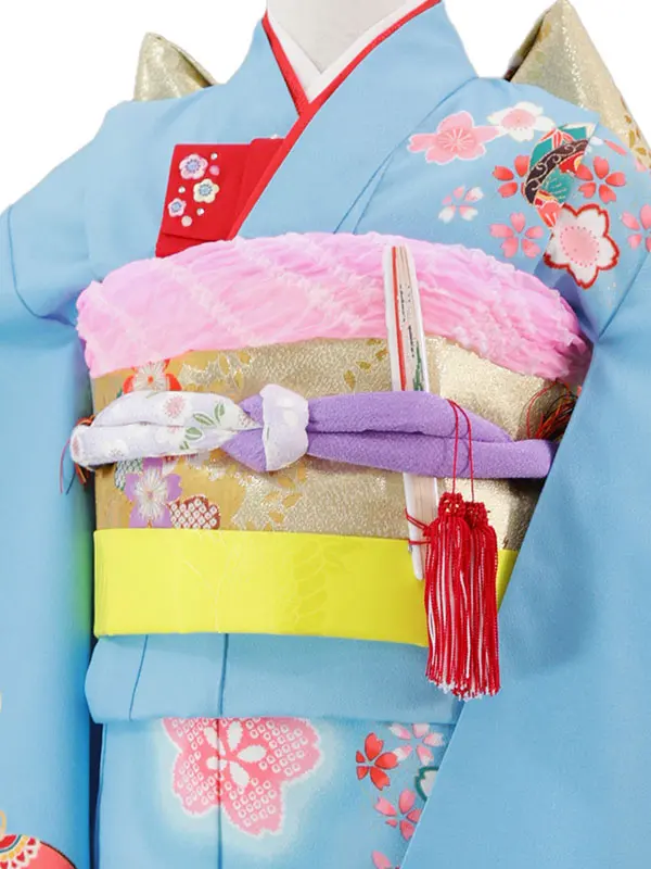 7歳(四つ身)水色 七五三