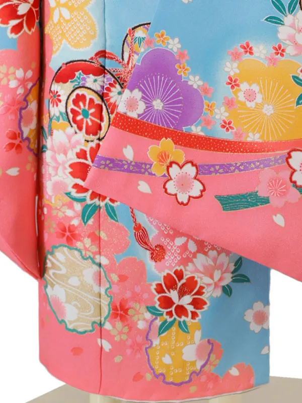 7歳(四つ身)水色 七五三