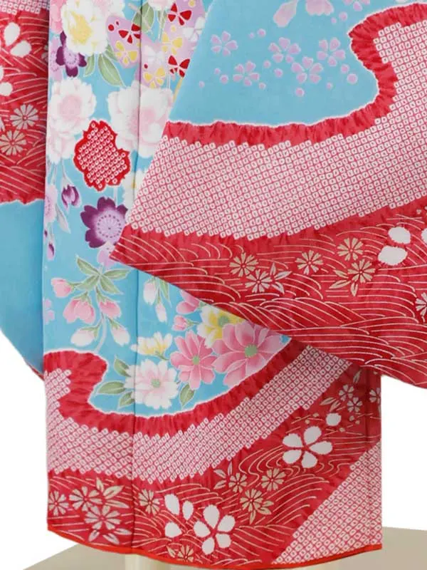 7歳(四つ身)水色 七五三