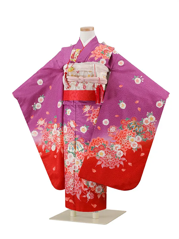 7歳(四つ身)紫 七五三