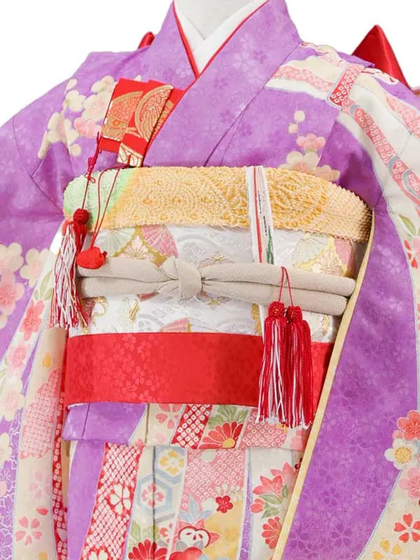 7歳(四つ身)紫 七五三