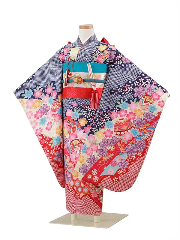 7歳(四つ身)紺 七五三