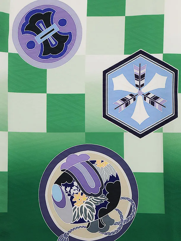 男児産着 お宮参りレンタル0103  【pitapita】緑　兜