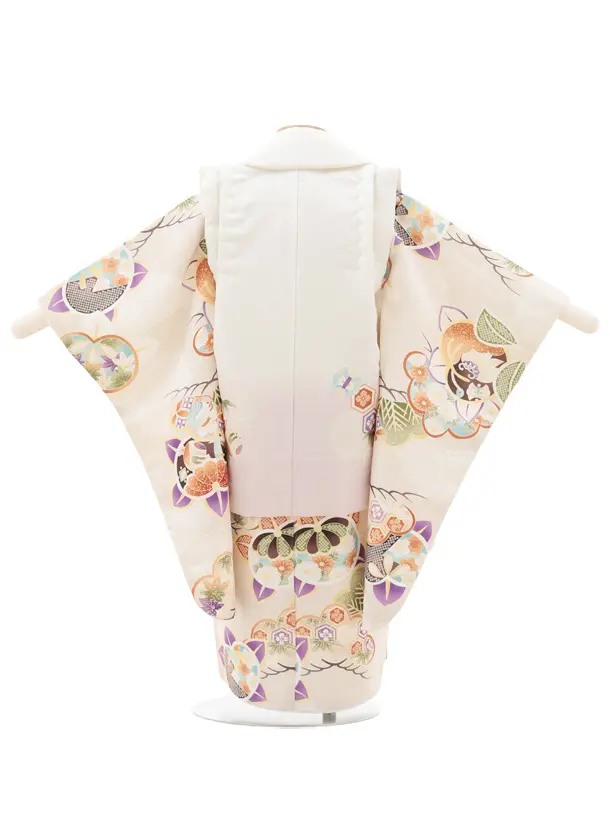 七五三レンタル(3歳男児被布)古典柄×薄紫