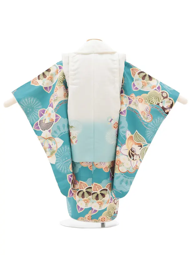 七五三レンタル(3歳男児被布)古典柄×薄緑