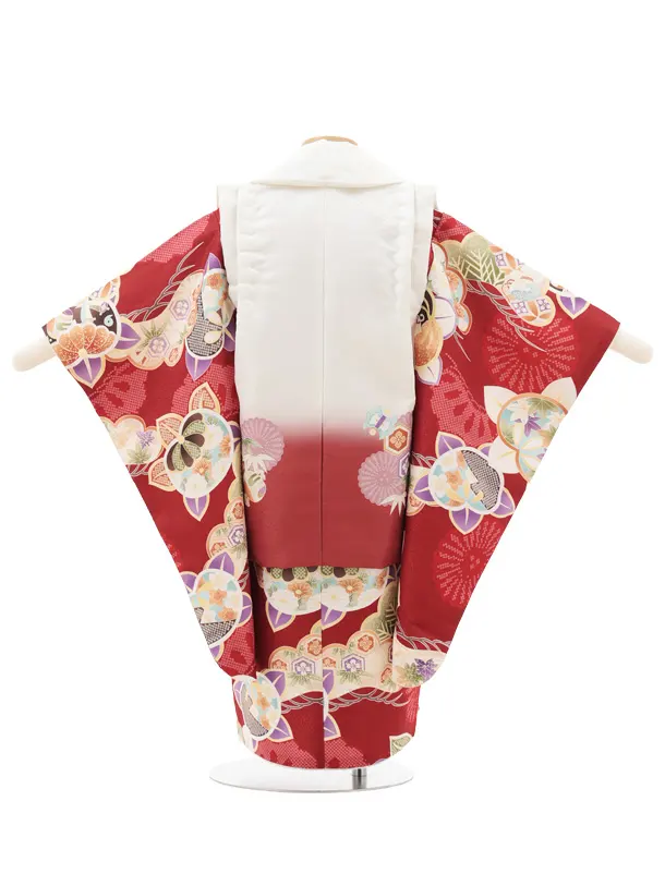 七五三レンタル(3歳男児被布)古典柄×赤