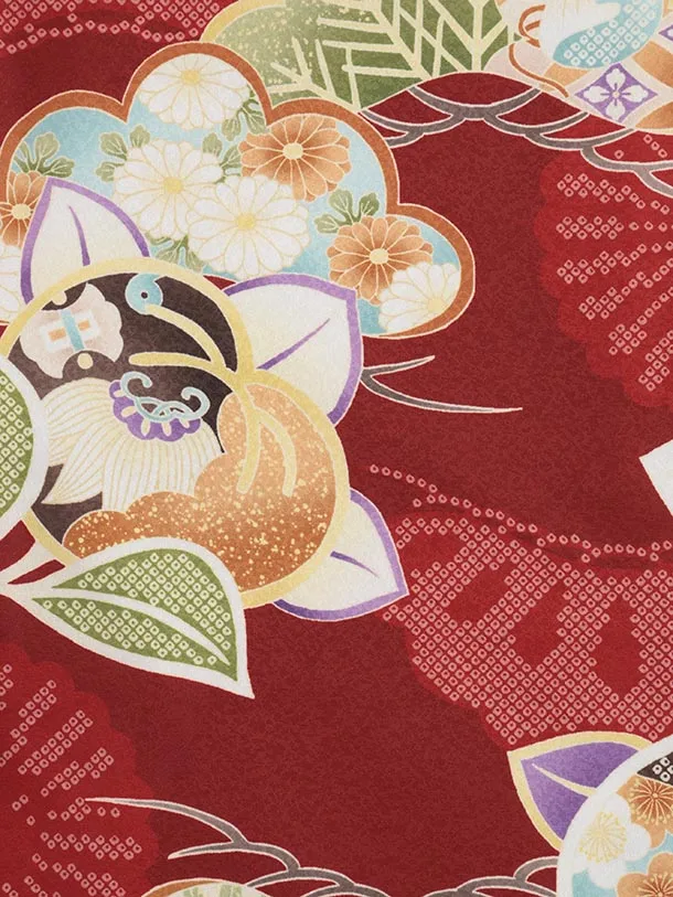 七五三レンタル(3歳男児被布)古典柄×赤