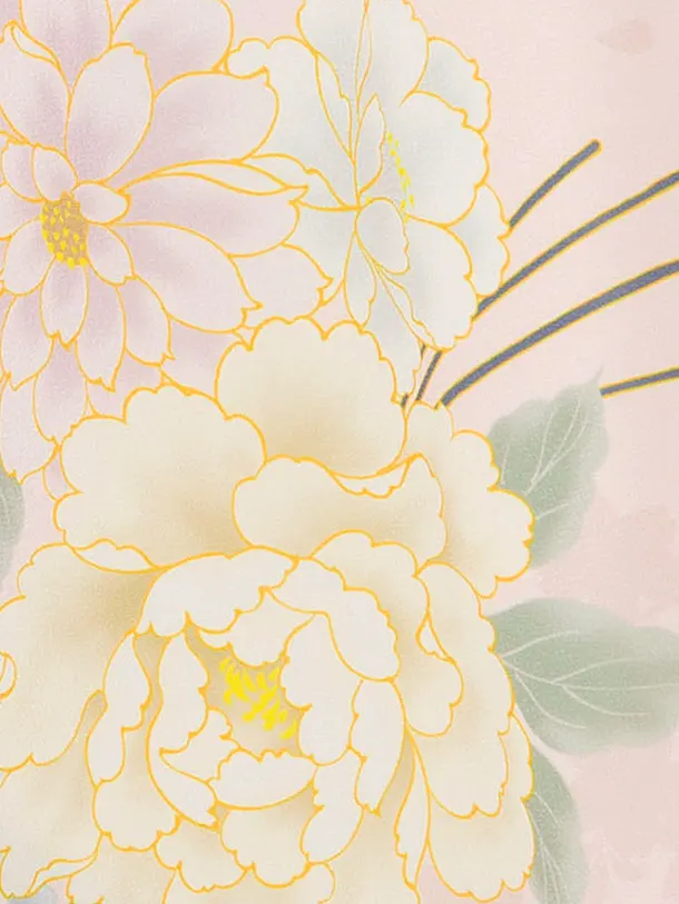 七五三レンタル(3歳女児被布)白×ピンク桜